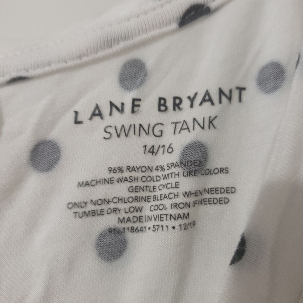 Lane Bryant Polka Dot Swing Tank Sz 14/16 - Picture 3 of 3